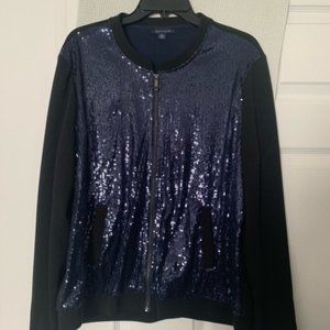 Tommy Hilfiger Sequin Bomber Jacket sz XL